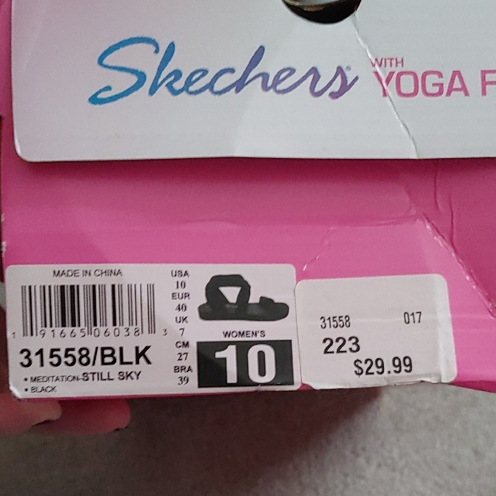 Skechers Black Yoga Foam Sandals